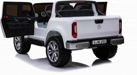 MERCEDES X LICENCJA, - 4X4 , 2x12V PANEL MP4, MIĘKKIE KOŁA EVA, MIĘKKIE SIEDZENIE, /XMX606