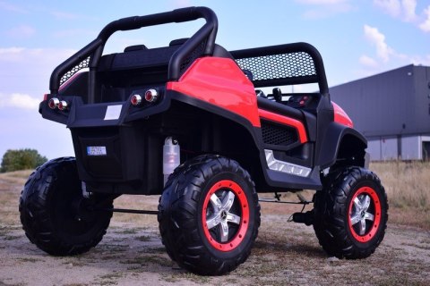 MERCEDES BENZ UNIMOG 4X4,12V14AH, AMORTYZATORY, MIĘKKIE KOŁA, MP4, SUPER OPCJA/UNIMOG