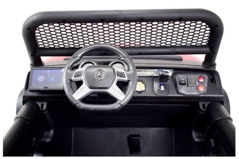 MERCEDES BENZ UNIMOG 4X4,12V14AH, AMORTYZATORY, MIĘKKIE KOŁA, MP4, SUPER OPCJA/UNIMOG