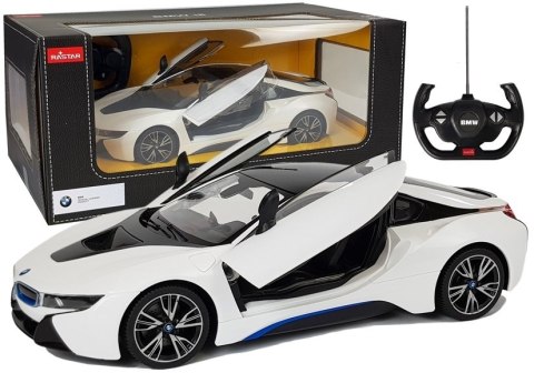 Auto R/C BMW i8 Rastar 1:14 Biały Drzwi Automatyczne