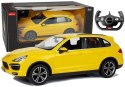 Auto R/C Porsche Cayenne Rastar 1:14 Żółte na pilota