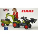 FALK Traktor CLAAS Arion zielony zestaw z przyczepą ŁYŻKA + Ładowarka