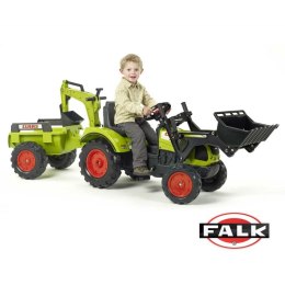 FALK Traktor Claas na pedały przyczepa łyżka koparka