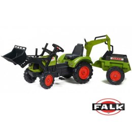 FALK Traktor Claas na pedały przyczepa łyżka koparka