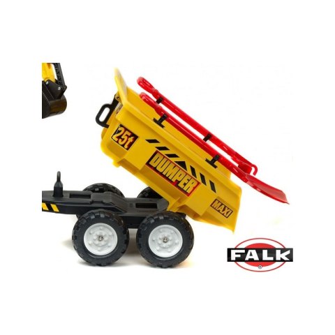 FALK Traktor na pedały z Przyczepą Łyżką Łopatka Grabki + Kask