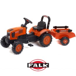 FALK traktor na pedałki Kubota z przyczepką