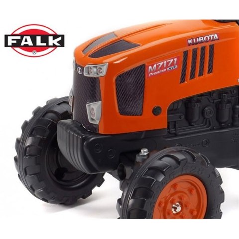 FALK traktor na pedałki Kubota z przyczepką