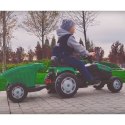 WOOPIE Traktor Ciagnik na Pedały Zielony + Wiaderko Zestaw Wakacyjny 8 akc Koszyk