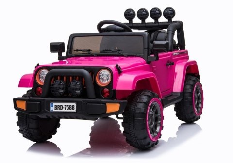 Auto na Akumulator Jeep BRD-7588 4x4 Różowy
