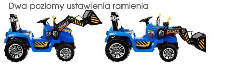 Pojazd Koparka Traktor Niebieska + PILOT