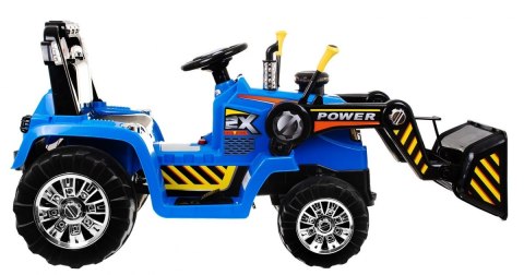 Pojazd Koparka Traktor Niebieska + PILOT