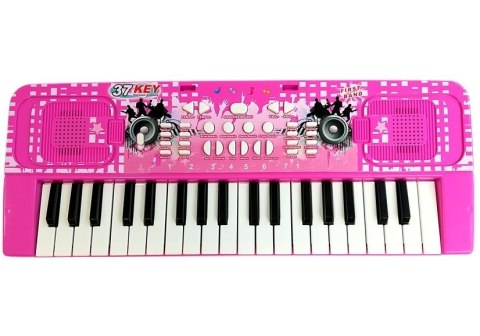 Keyboard Dziecięcy z Mikrofonem Różowy