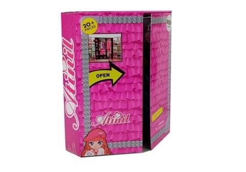 Lalka Fioletowa Suknia Balowa z Koronką Dodatki