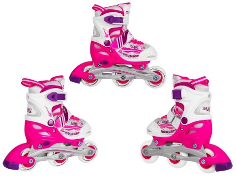 Rolki, Łyżwy, Zestaw 4w1 27-30 Różowe