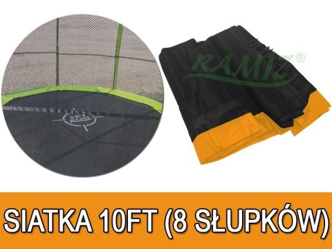 Siatka Do Trampoliny 10FT - 8 pól Pomarańczowa