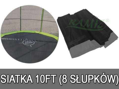 Siatka Do Trampoliny 10FT - 8 pól Szary