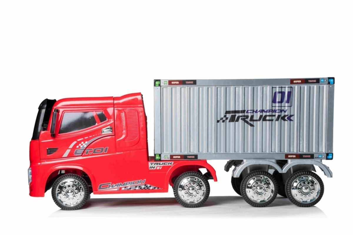 Pojazd Monster Truck Czerwony + Naczepa
