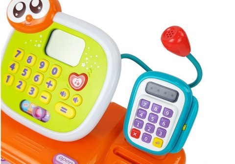 Interaktywna Kasa Fiskalna z Terminalem Pomarańczowa Koszyk Skaner