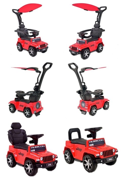 JEŹDZIK, PCHACZ, ODPYCHACZ, POJAZD NA AKUMULATOR- JEEP RUBICON, MIĘKKIE KOŁA, DASZEK ,DŹWIĘKI/DKP03HV