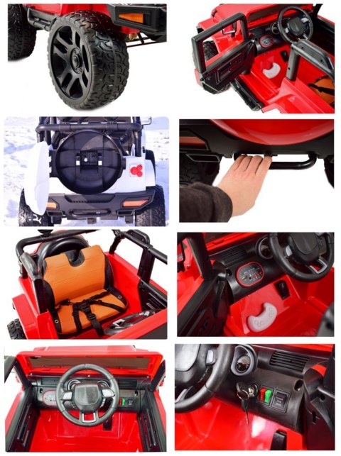 MEGA JEEP 4X4, MIĘKKIE KOŁA, MIĘKKIE SIEDZENIE, SUPER HIT/LT828