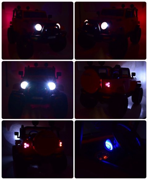 MEGA JEEP 4X4, MIĘKKIE KOŁA, MIĘKKIE SIEDZENIE, SUPER HIT/LT828