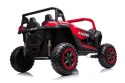 Buggy ATV Strong Racing dla 2 dzieci Czerwony + Silnik bezszczotkowy + Pompowane koła + Audio LED Czerwony