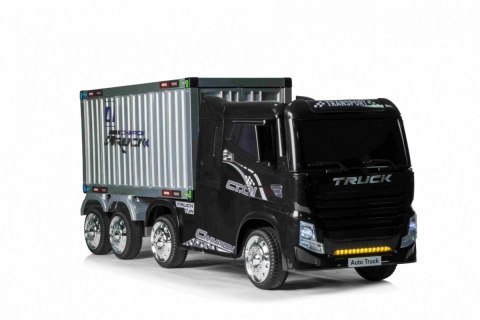 TIR / Ciągnik siodłowy na akumulator Container Truck Czarny + Naczepa