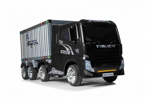 TIR / Ciągnik siodłowy na akumulator Container Truck Czarny + Naczepa