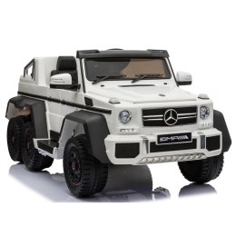 MEGA POJAZD- ORYGINALNY MERCEDES G63, NAPĘD 6X6, MIĘKKIE KOŁA, MIĘKKIE SIEDZENIE, SIEDZENIE DLA RODZICA, 2x12v14AH/SX-1888