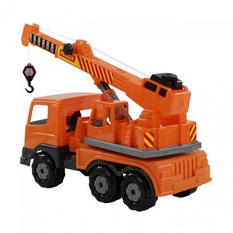 Dźwig Budowlany Auto Ciężarówka 43cm + Pachołki