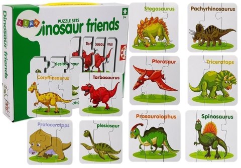 Puzzle edukacyjne przyjaciele dinozaurów 10 el
