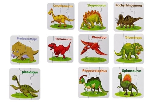 Puzzle edukacyjne przyjaciele dinozaurów 10 el