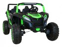 Buggy ATV Strong Racing dla 2 dzieci Złoty + Silnik bezszczotkowy + Pompowane koła + Audio LED ZIELONY