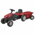 WOOPIE Traktor MAX na pedały z przyczepą Czerwony + Wiaderko Zestaw Wakacyjny 8 akc Koszyk