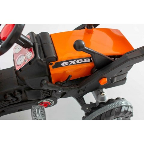 WOOPIE Ogromny Traktor Na Pedały Spychacz + Wiaderko Zestaw Wakacyjny 8 akc Koszyk