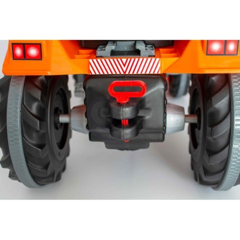 WOOPIE Ogromny Traktor Na Pedały Spychacz + Wiaderko Zestaw Wakacyjny 8 akc Koszyk