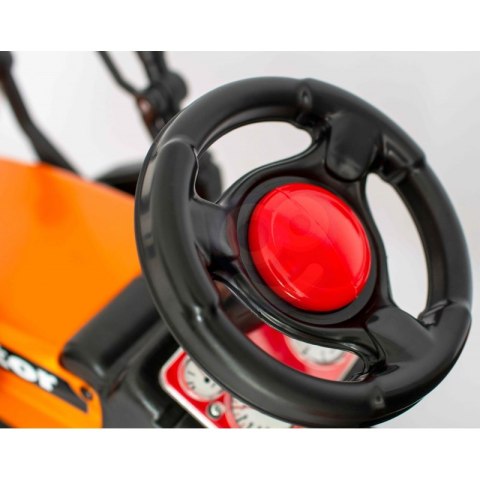 WOOPIE Ogromny Traktor Na Pedały Spychacz + Wiaderko Zestaw Wakacyjny 8 akc Koszyk