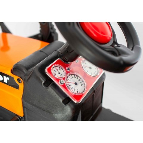 WOOPIE Ogromny Traktor Na Pedały Spychacz + Wiaderko Zestaw Wakacyjny 8 akc Koszyk